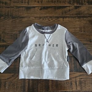 Little Bipsy Gray and Dark Gray Brother Sweatshirt